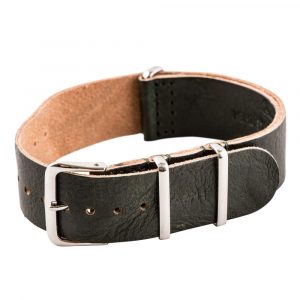Green Vintage Leather Ballistic Strap