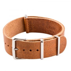 Light Brown Worn Leather NATO Strap