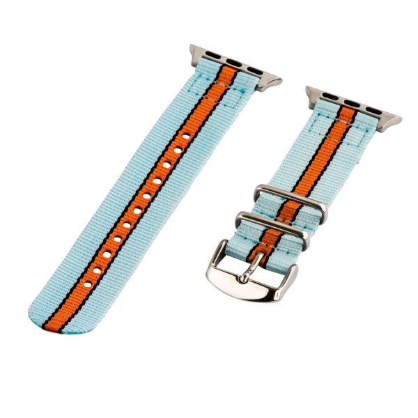 Light Blue/Black/Orange 2-Piece Classic Ballistic Bands for Apple Watch<sup>®</sup>