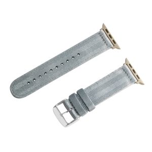 Light Grey 2 Piece Seat Belt NATO Watch Bands for Apple Watch