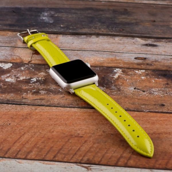 Lime Green Lizard Leather Bands for Apple Watch<sup>®</sup> - Image 2