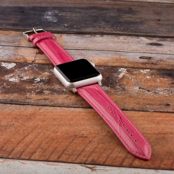 Pink Lizard Leather Bands for Apple Watch®