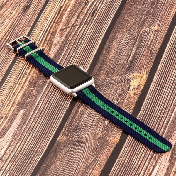 Navy & Green 2-Piece Classic Ballistic Bands for Apple Watch<sup>®</sup> - Image 2