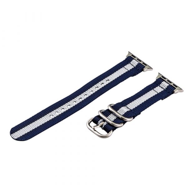 Navy & White 2-Piece Heavy Ballistic Bands for Apple Watch<sup>®</sup>