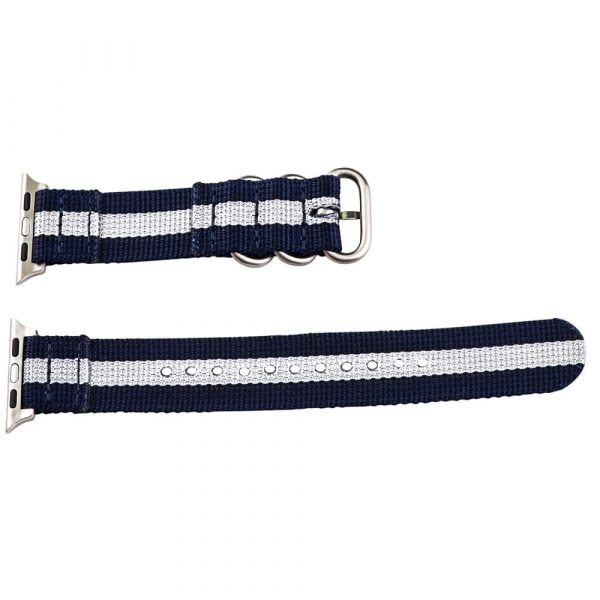 Navy & White 2-Piece Heavy Ballistic Bands for Apple Watch<sup>®</sup> - Image 4