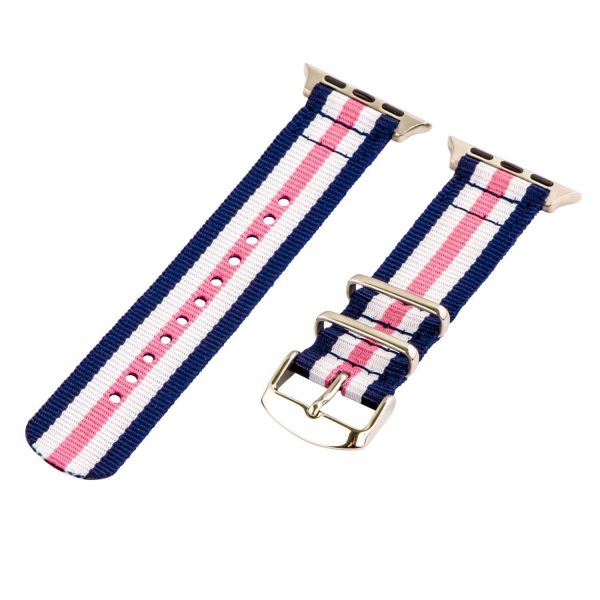 Navy/White/Pink 2-Piece Classic Ballistic Bands for Apple Watch<sup>®</sup>