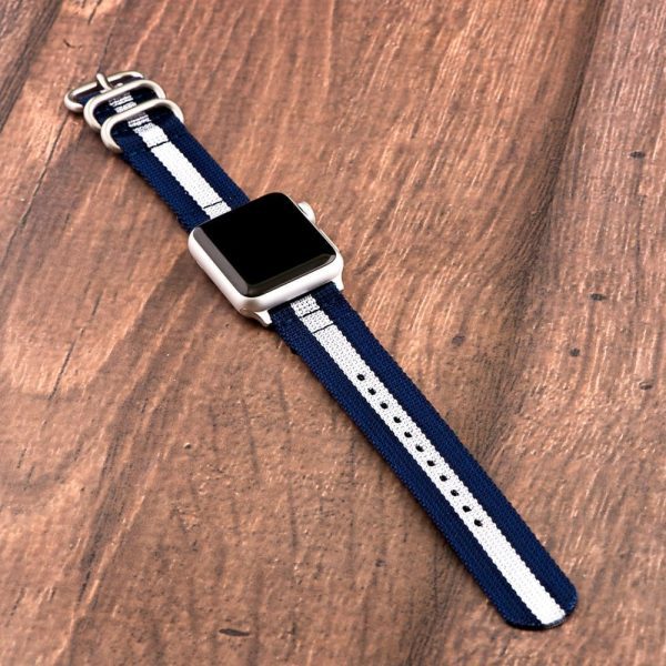 Navy & White 2-Piece Heavy Ballistic Bands for Apple Watch<sup>®</sup> - Image 2