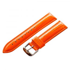 Orange Lizard Leather Watch Bands