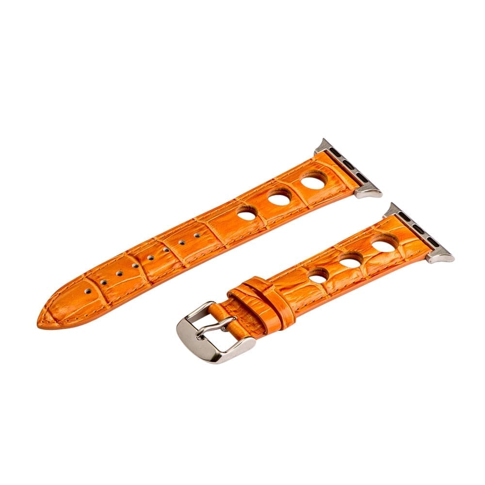 Orange 3-hole Croco Rally Bands for Apple Watch<sup>®</sup>