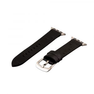 Black Ostrich Leather Bands for Apple Watch<sup>®</sup> (Dapper)