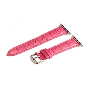 Pink Croco Leather Bands for Apple Watch
