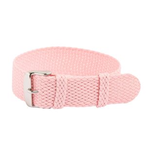 Pink Perlon Watch Strap