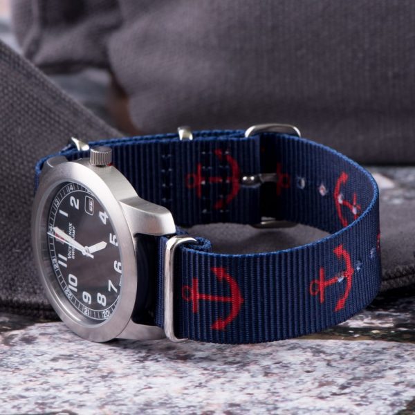 Red Anchor & Navy Premium Ballistic Strap - Image 2