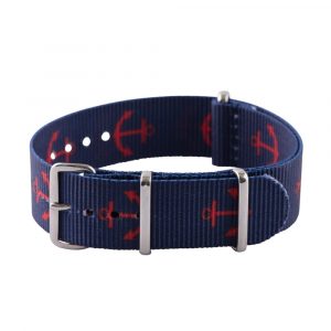 Red Anchor & Navy Premium Ballistic Strap