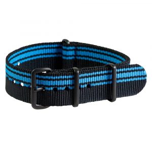 Racing Black & Sky Premium Ballistic Strap