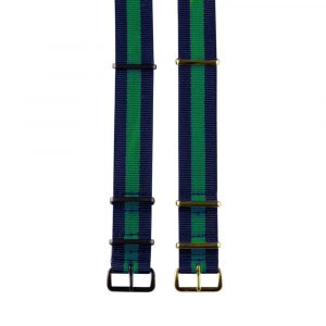 Navy & Green Premium Ballistic Strap