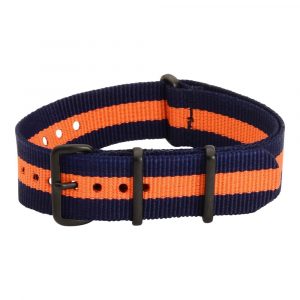 Navy & Orange Premium Ballistic Strap