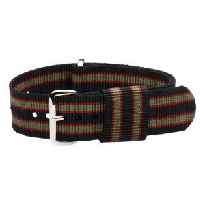 Black/Green/Red RAF Ballistic Watch Strap