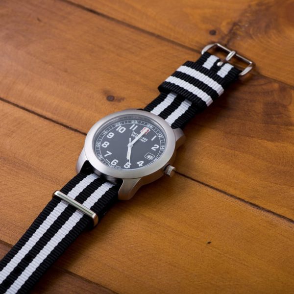 Black & White RAF Ballistic Watch Strap - Image 2