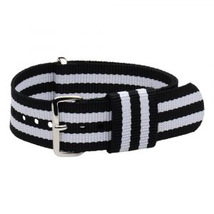 Black & White RAF Ballistic Watch Strap