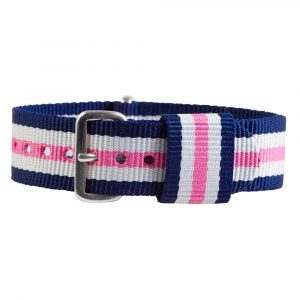 Blue/White/Pink RAF Ballistic Watch Strap