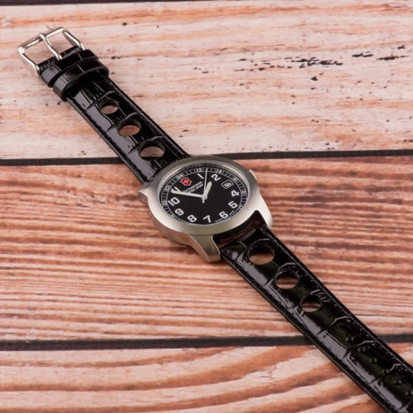 Black 3-hole Croco Rally Bands - Image 2