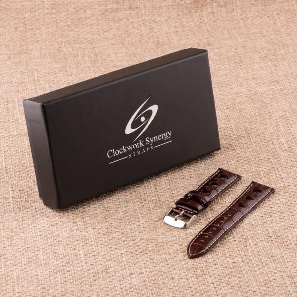 Brown & White 3-hole Croco Rally Bands - Image 8