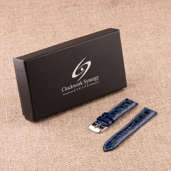 Navy & White 3-hole Croco Rally Bands - Image 8