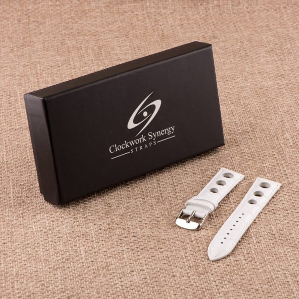White 3-hole Croco Rally Bands - Image 8