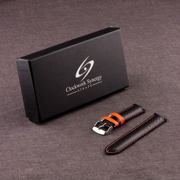 Black & Orange Smooth Perforated Rally Bands - Image 3