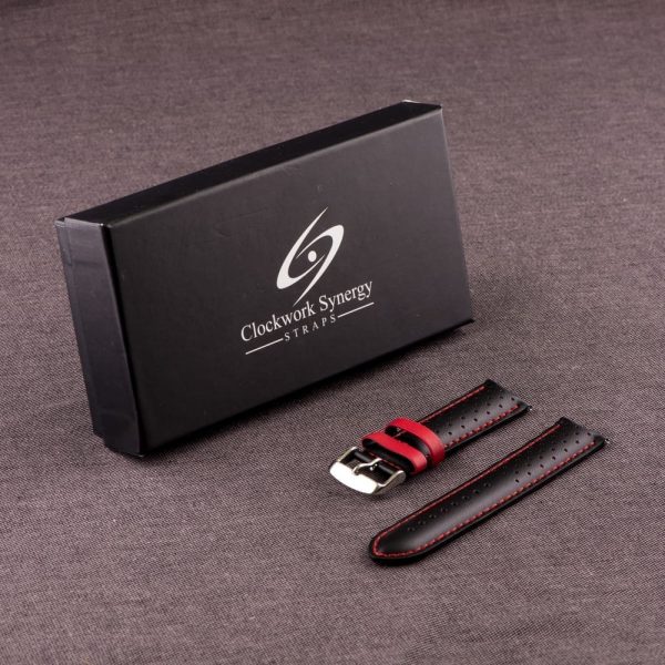 Black & Red Smooth Perforated Rally Bands - Image 3