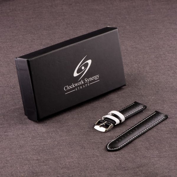 Black & White Smooth Perforated Rally Bands - Image 3