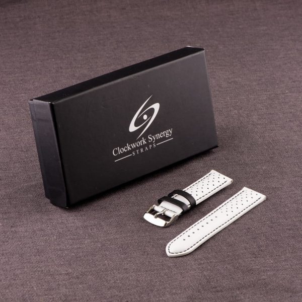 White & Black Smooth Perforated Rally Bands - Image 3