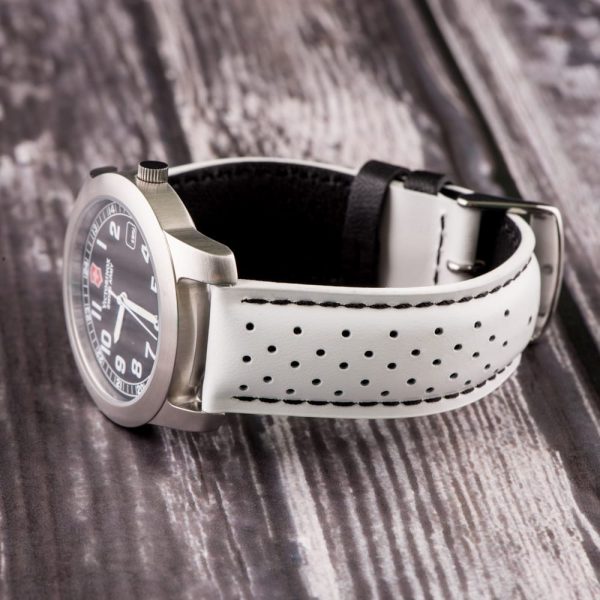 White & Black Smooth Perforated Rally Bands - Image 2