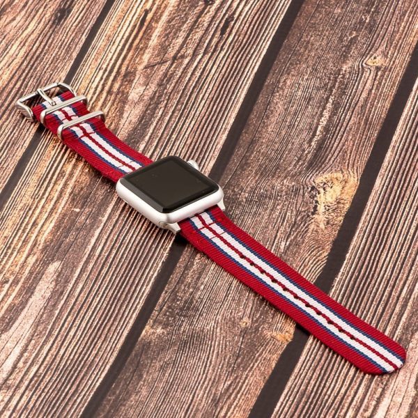 Red/Blue/White 2-Piece Classic Ballistic Bands for Apple Watch<sup>®</sup> - Image 2