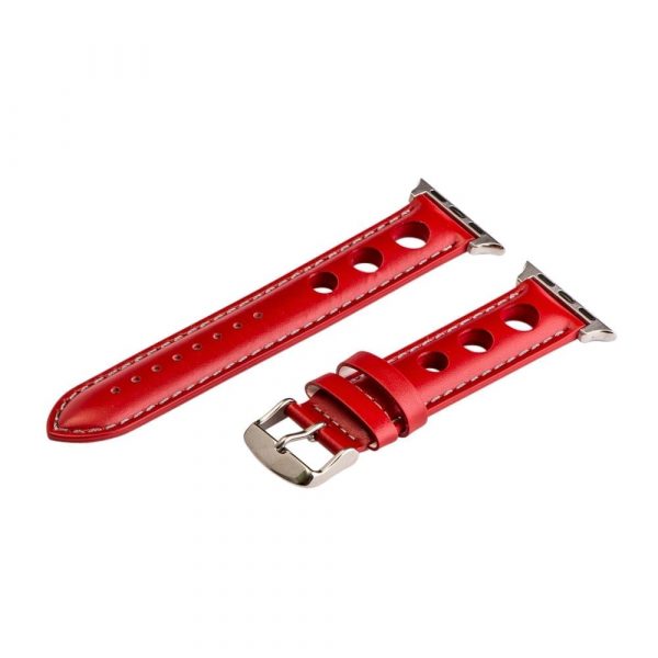 Red & Grey 3-hole Smooth Rally Bands for Apple Watch<sup>®</sup>