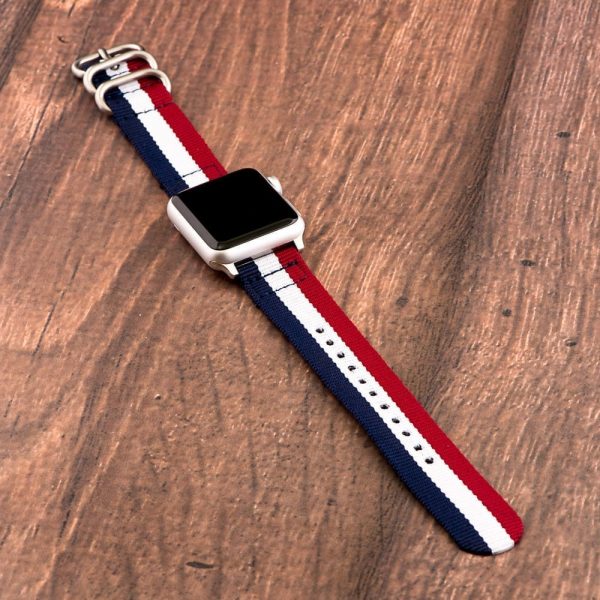 Red/White/Blue 2-Piece Heavy Ballistic Bands for Apple Watch<sup>®</sup> - Image 2
