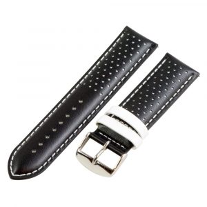 Black & White Smooth Perforated Rally Bands