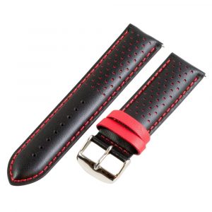 Black & Red Smooth Perforated Rally Bands