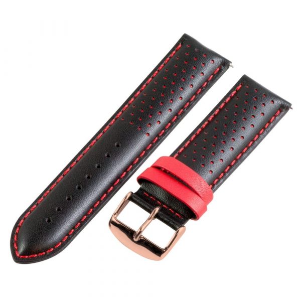 Black & Red Smooth Perforated Rally Bands - Image 7