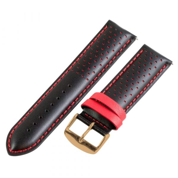 Black & Red Smooth Perforated Rally Bands - Image 8