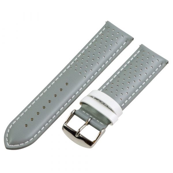 Grey & White Smooth Perforated Rally Bands