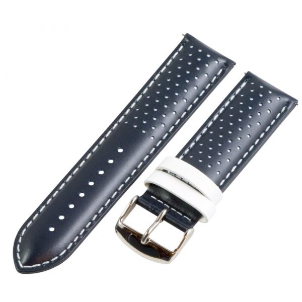 Navy & White Smooth Perforated Rally Bands