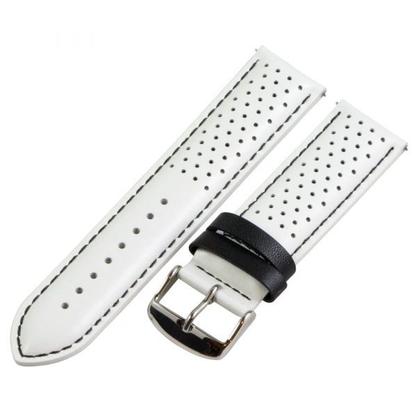 White & Black Smooth Perforated Rally Bands