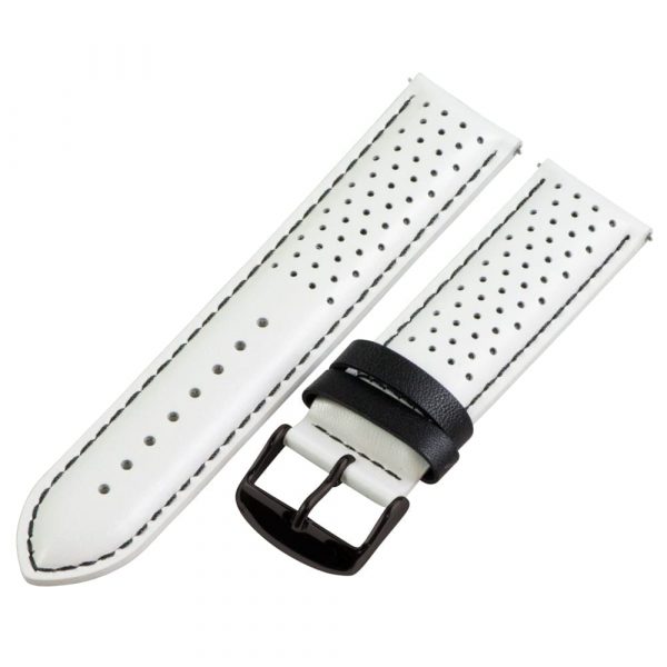 White & Black Smooth Perforated Rally Bands - Image 6