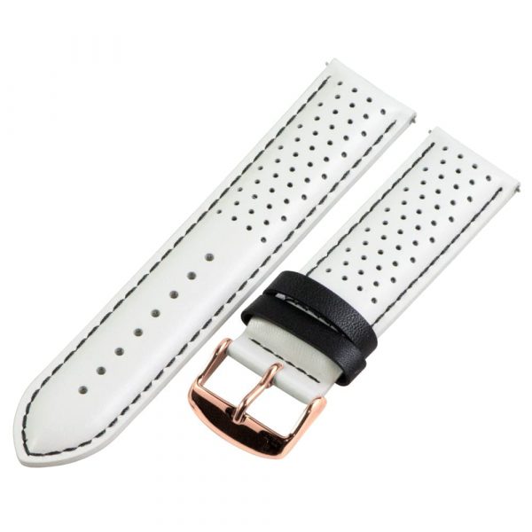White & Black Smooth Perforated Rally Bands - Image 7