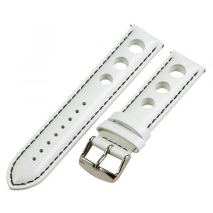 White & Black 3-hole Smooth Rally Bands