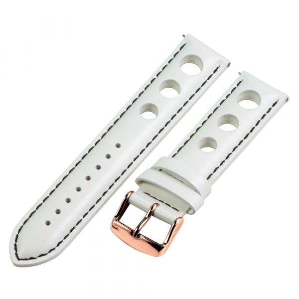 White & Black 3-hole Smooth Rally Bands - Image 6