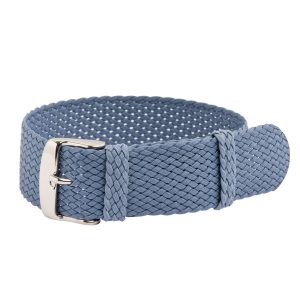 Steel Blue Perlon Watch Strap