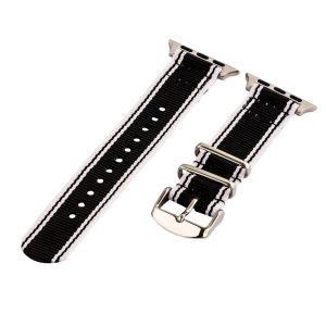 White & Black 2-Piece Classic Ballistic Bands for Apple Watch<sup>®</sup>